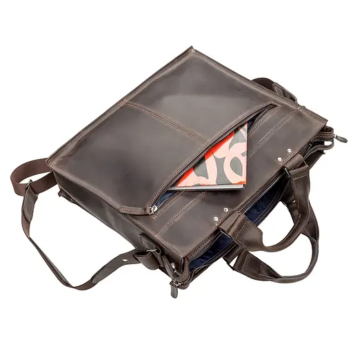 Чоловіча шкіряна сумка SHVIGEL 37х31х9,5 см sum0012570 - фото 6