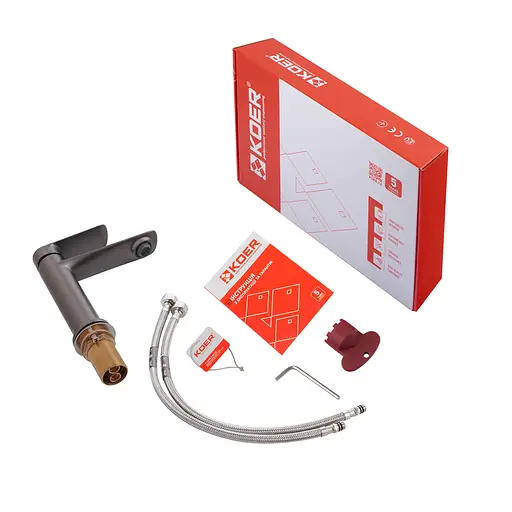 Змішувач для умивальника Koer KB-10028-07 KR5292 Графит - фото 5