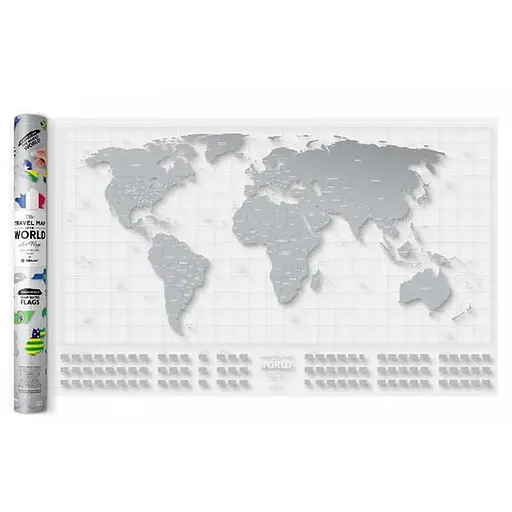 Скретч карта мира 1DEA.me Travel Map AIR Flags (англ.) (13085) - фото 1