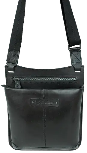 Мужская кожаная сумка планшетка черная Mykhail Ikhtyar sum0028762 - фото 3