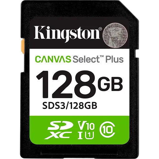 Карта пам'яті 128GB SDXC Canvas Select Plus Gen3 1 50MB/s C10 UHS-I U1 V10 SDS3/128GB - фото 1