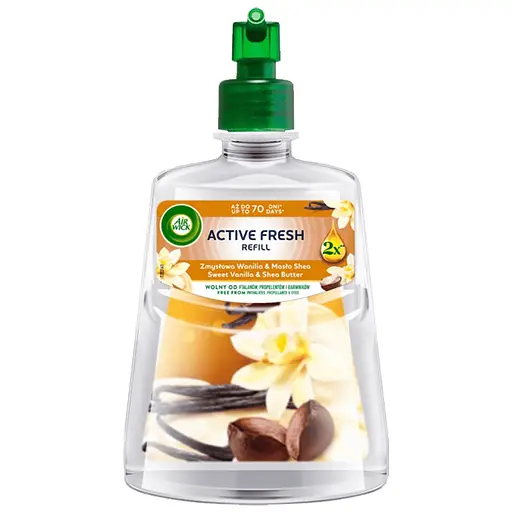 Освіжувач повітря автоматичний Air Wick Active Fresh Солодка ваніль та масло ши змінний флакон 228 мл