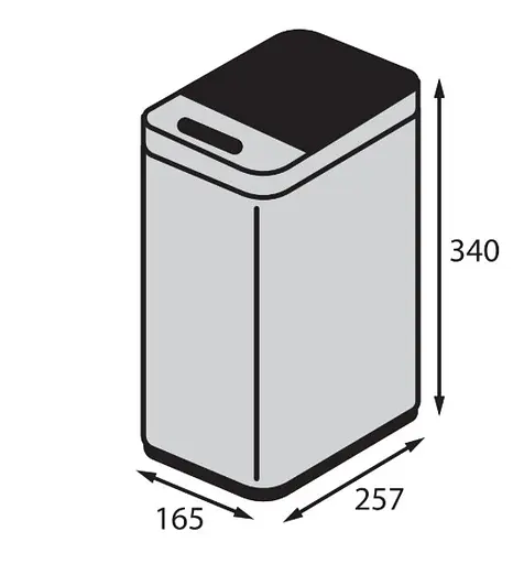 Відро для сміття сенсорне прямокутне Koer TC-020408-02 8 л нержавійка (KR5588)  - фото 3