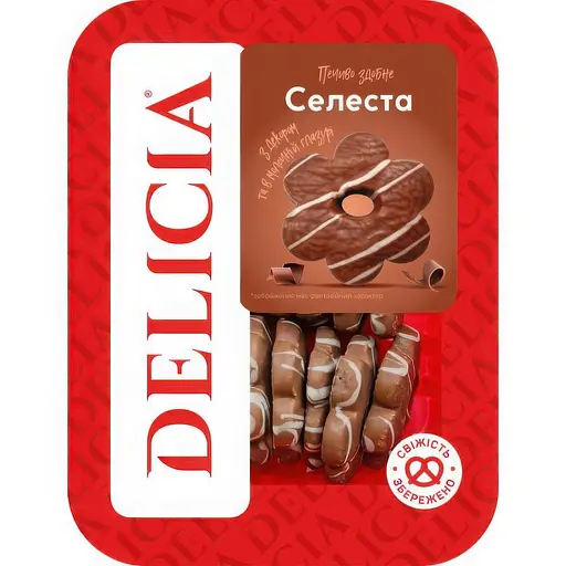 Печиво здобне Delicia Селеста в молочній глазурі 300 г