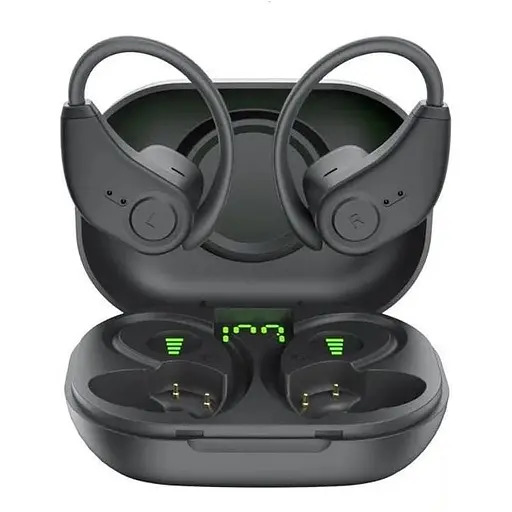 Бездротові Bluetooth навушники Bluedio S6 V2 із зарядним чохлом чорні