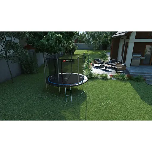 Батут Hop-Sport 10ft (305см) чорно-синій з внутрішньою сіткою (4 ноги) - фото 8