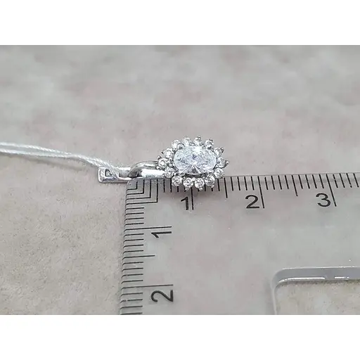 Серебряные серьги Агни МАЛИНКА с фианитами. 2161/9Р-CZ - фото 5