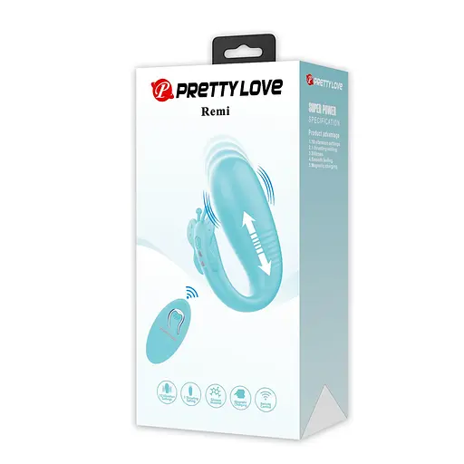 Вибратор для пар Pretty Love Remi 9.6 см бирюзовый - фото 7