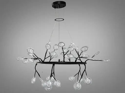 Функциональная новинка подвесная люстра "Светлячок", черная на 45 ламп - фото 2