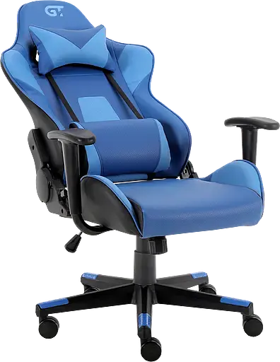 Геймерское кресло GT Racer черное с синим (X-2317 Black/Dark Blue) - фото 3