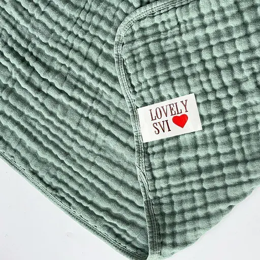 Дитячий рушник з капюшоном Lovely Svi органічна бавовна (муслін) – 80 x 80 см, від 0 до 2 років, Зелений (21801258) - фото 3