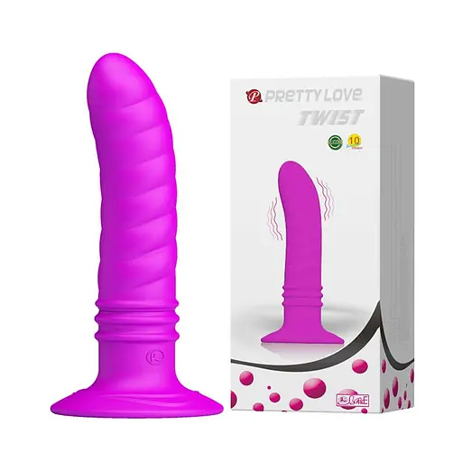 Анальная пробка с вибрацией Pretty Love Twist 12 см (фиолетовый) - фото 6
