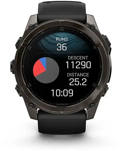 Смарт-часы Garmin Fenix 8 47mm AMOLED Sapphire Carbon Gray DLC Titanium with Black Silicone Band (010-02904-29) EU - фото 6
