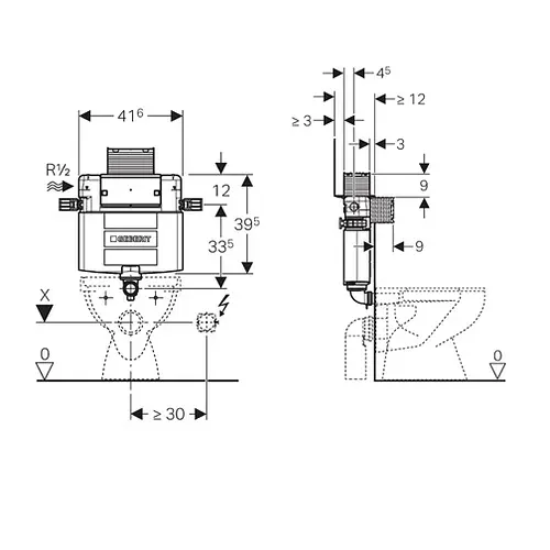 Бачок для унитаза скрытого монтажа Geberit Omega 109.043.00.1 - фото 2
