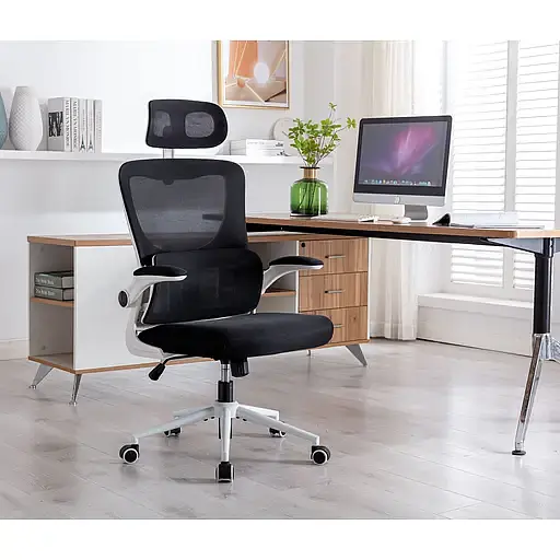 Офісне крісло GT Racer X-5728, чорно-біле (X-5728 White/Black) - фото 13