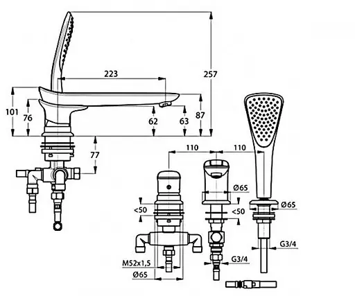 Смеситель для ванны Kludi Ambienta 534470575 - фото 3