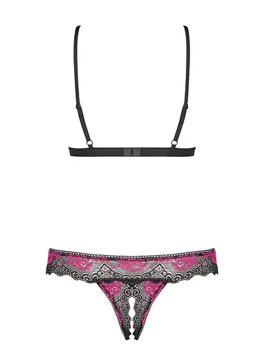 Еротичний комплект Obsessive Tulia L/XL чорний - фото 7