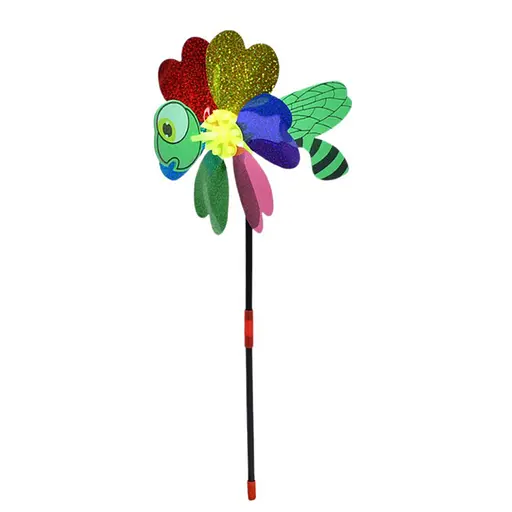 Детский ветерок "Стрекоза" MR 1353-1 цветок диаметром 20,5 см, палочка 38 см