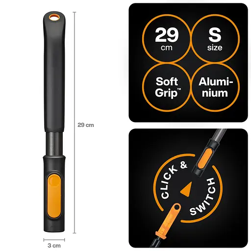 Ручка для ручного инструмента Fiskars OneClick S, 29 см (1080548) - фото 4