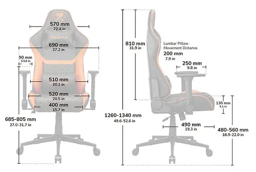 Ігрове крісло Cougar Armor One V2 F (Armor One V2 F) U1 - фото 9