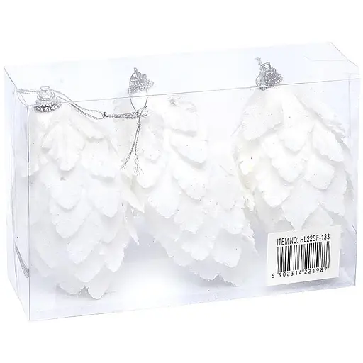 Набір ялинкових іграшок "Шишки" HL22SF-133, 3 шт - фото 2