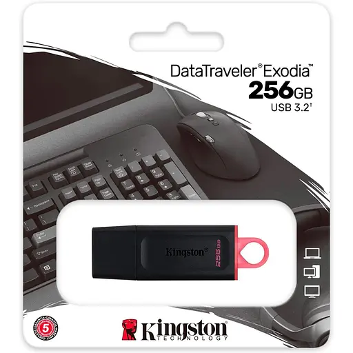 Флеш-накопичувач Kingston USB3.2 256GB DataTraveler Exodia Black/Pink (DTX/256GB) - фото 3