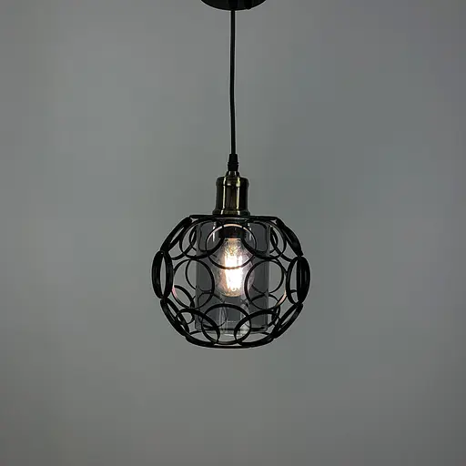 Підвіс в стилі Лофт у чорному круглому корпусі | Арт. 12639 BK | Line F - фото 7