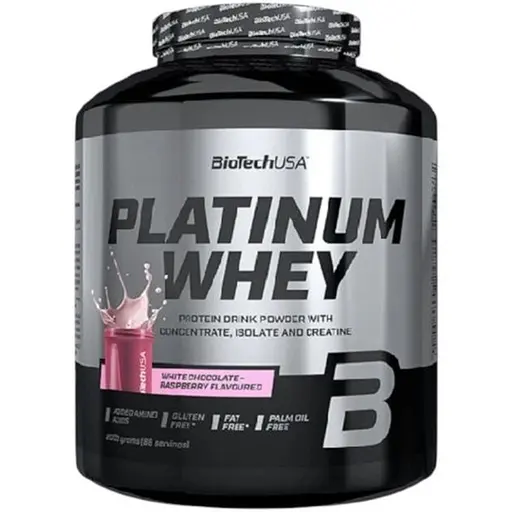 Протеїн BiotechUSA Platinum Whey White chocolate - raspberry 2 кг