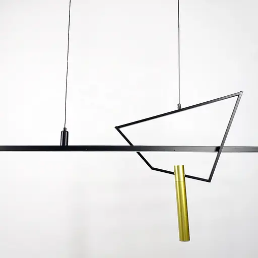 Геометрична видовжена люстра Island Line.F MJ 25-1200 BK - фото 2