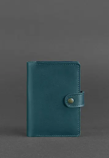 Кожаная обложка для паспорта 3.0 зеленая - фото 2