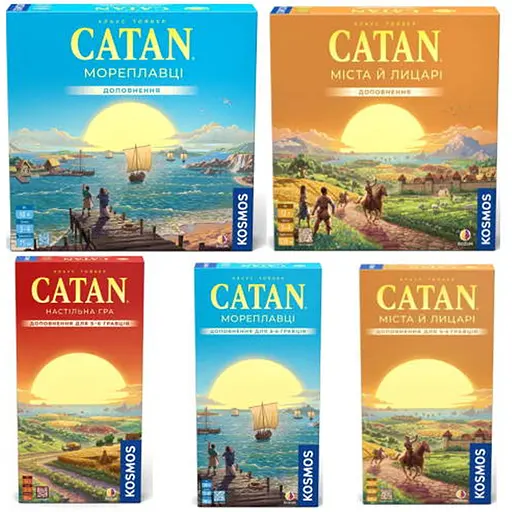 Настольная игра Rozum Набор из 5-ти дополнений к игре Катан (укр.) (R101UA+4) - фото 1