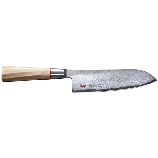 Кухонний ніж Сантоку 167 мм Suncraft Senzo Twisted Octagon (TO-04)