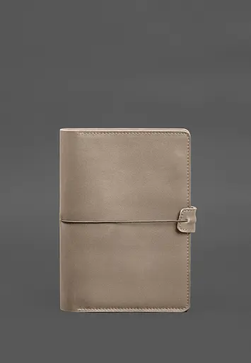 Шкіряний блокнот А5 (софт-бук) 9.4 світло-бежевий - фото 2