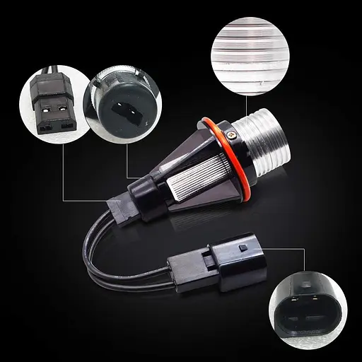 Фары светодиодные ангельские глаза CanBus Lncboc 10 Вт Halo Ring 420 лм 6000К белый - фото 2