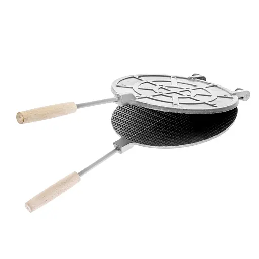 Форма для випікання вафельних трубочок вафельниця кругла 220 мм з антипригарним / тефлоновим покриттям, ХЕАЗ 81851 - фото 7