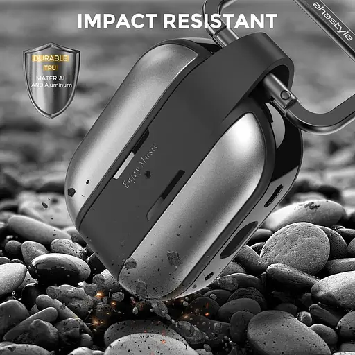 Чехол AhaStyle Rugged Aluminium Case для AirPods Pro 2 Dark Grey [133855] - фото 4