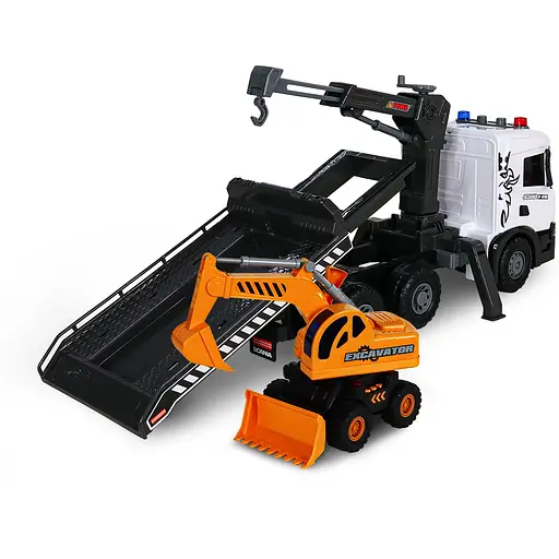 Игровой набор TechnoDrive Super Big Truck Автокран Scania с экскаватором (5004KS) - фото 5