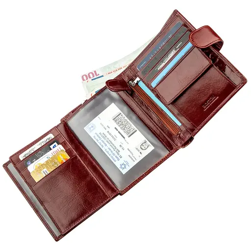 Мужской кожаный кошелек Boston 11х14 см acs0015938 - фото 7