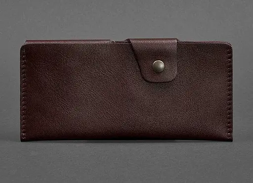 Шкіряне портмоне-купюрник 8.0 бордове - фото 1