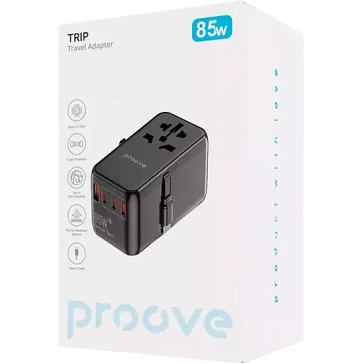 Сетевое зарядное устройство Proove Trip 85W Black (TATR85130001) [130288] - фото 9