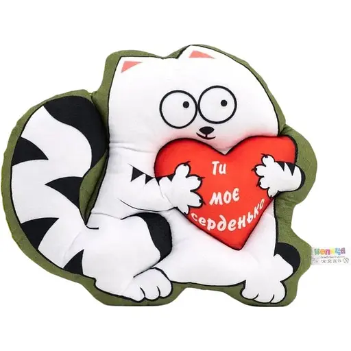 Мягкая игрушка-сувенир Котенок 00384-3 Хаки (2000990387493) - фото 1