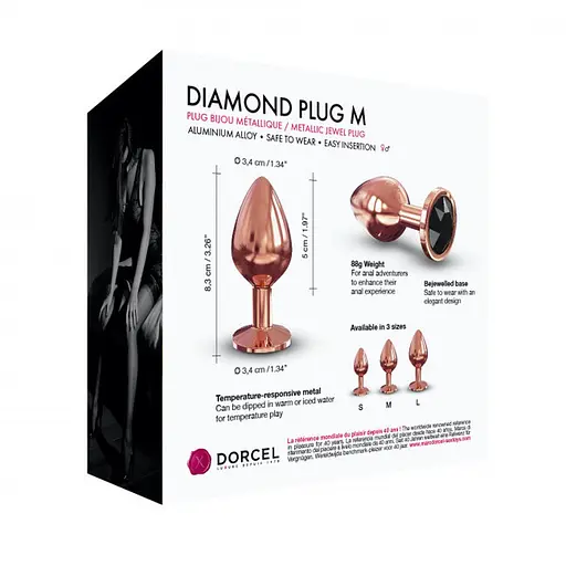 Анальна пробка з кристалом Dorcel 8.3 см (бронзовий) - фото 5
