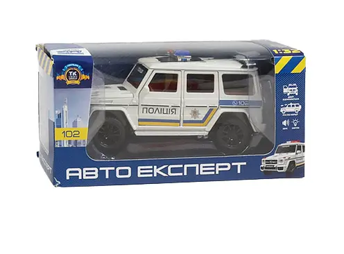 Машина 41393 Авто Експерт "Полиция" металлопластик, 1:32, звук, свет, инерция, откр.двери, в коробке (6945717415775) - фото 1