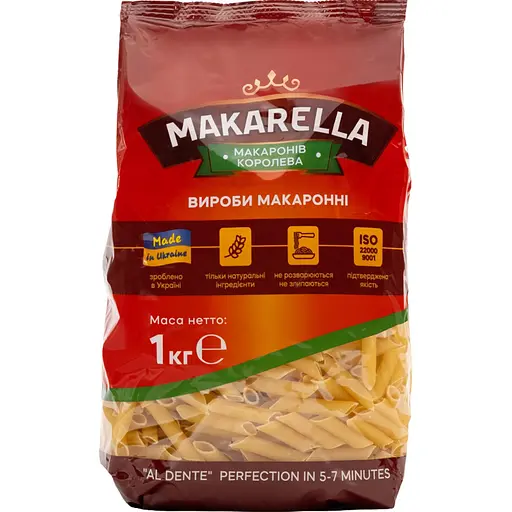 Макаронні вироби Makarella Пера 1 кг - фото 1