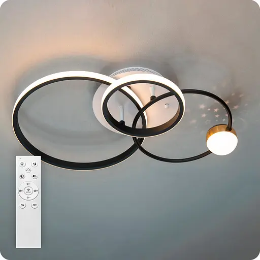 Люстра світлодіодна 517 Dlight з пультом 45 Вт Білий+Чорний (02046) - фото 2