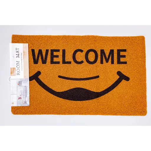 Килимок придверний Yiwu HP-47-9 Welcome прямокутний 70х40 см коричневий - фото 3