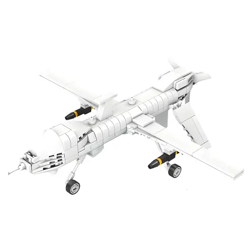 Конструктор KB 1126, "Військовий безпілотник" (дрон-розвідник) на радіокеруванні, 242 деталі, в коробці