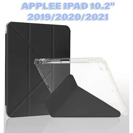 Чохол до планшета BeCover Ultra Slim Origami Transparent Apple Pencil Apple iPad 10.2 2019/2020/2021 Black (711098) - фото 2