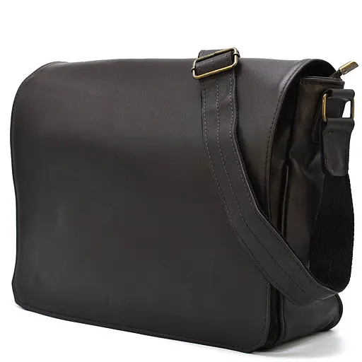 Кожаная мужская сумка через плечо TARWA 37х27х11 см sum0025706 - фото 1