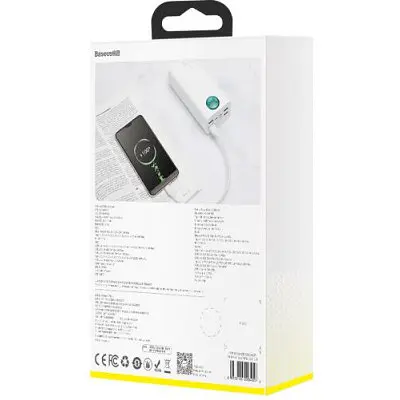 Зарядний пристрій Baseus Amblight Digital Display Quick Charge 65W 30000mAh (Білий) - фото 8